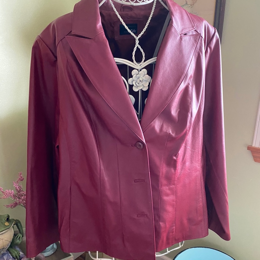 Red Leather Jacket - Picture 2 of 9